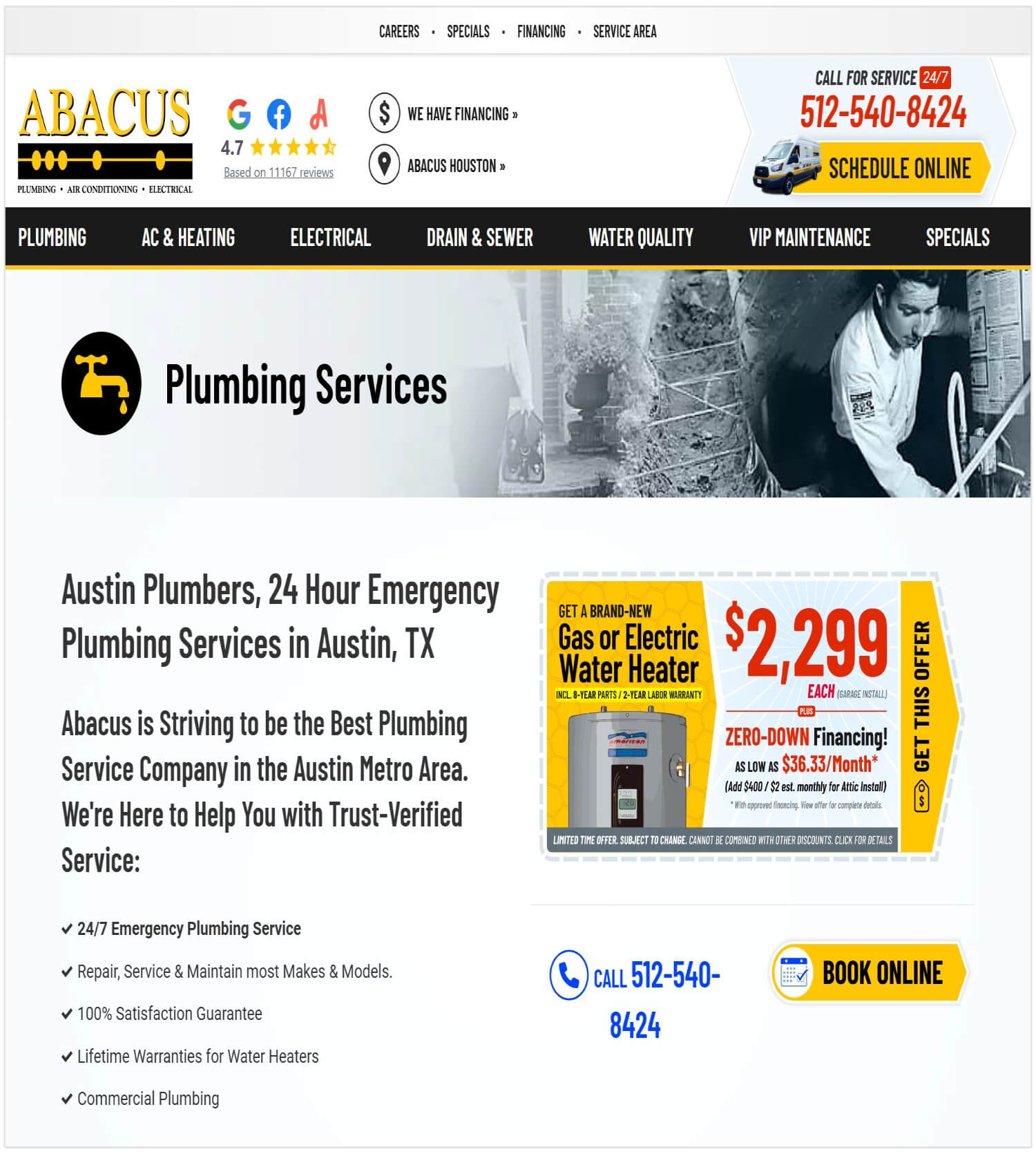 Abacus plumbing